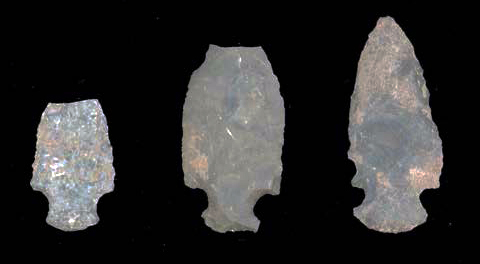 Middle to Late Archaic period (3500-2000 BC) Benton spearpoints.