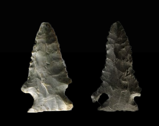 Kirk Corner Notched spearpoints.