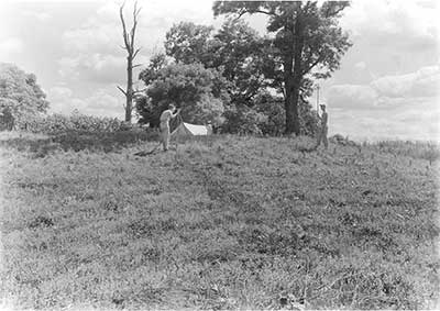 Archaeologists map the site in 1947.