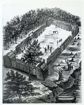 Sketch of Fort Boonesborough.