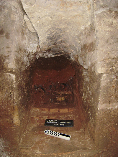 A firing chamber in one of the furnaces.