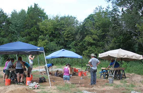 Archaeologists investigate the Judd site