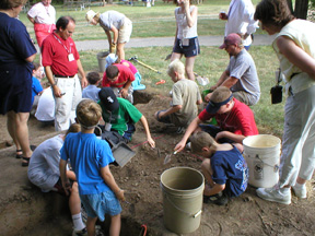Students participate in public archaeology programs at Riverside.