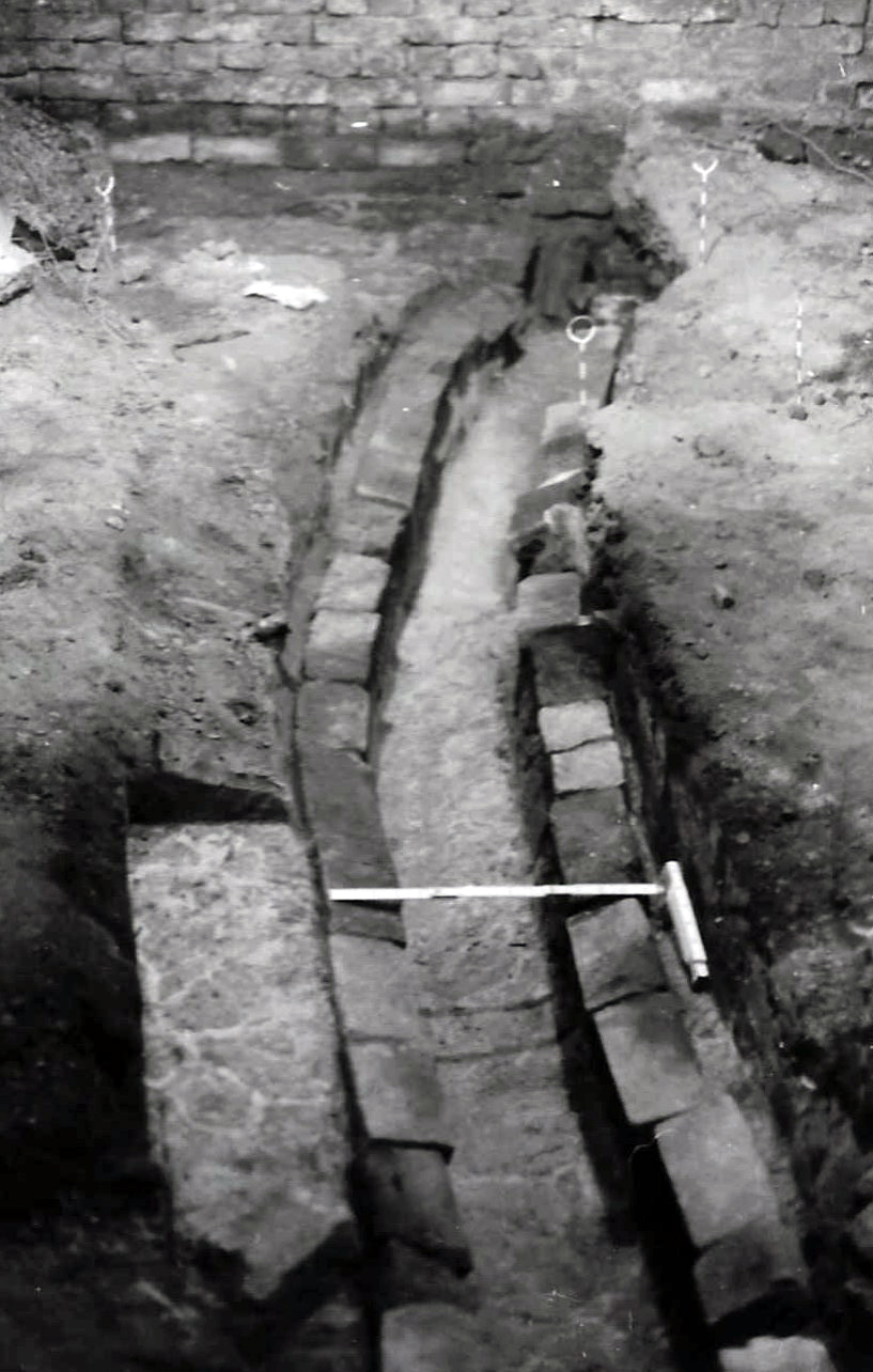 A brick drain  under the cellar floor.