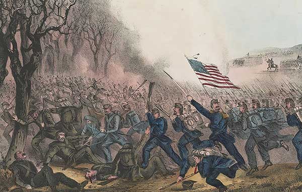Currier and Ives painting of the Battle of Mill Springs (Library of Congress)