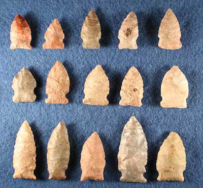 Late Middle Archaic Matanzas spear points.
