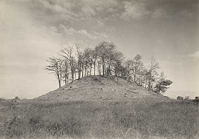 The larger Wright Mound prior to excavation.
