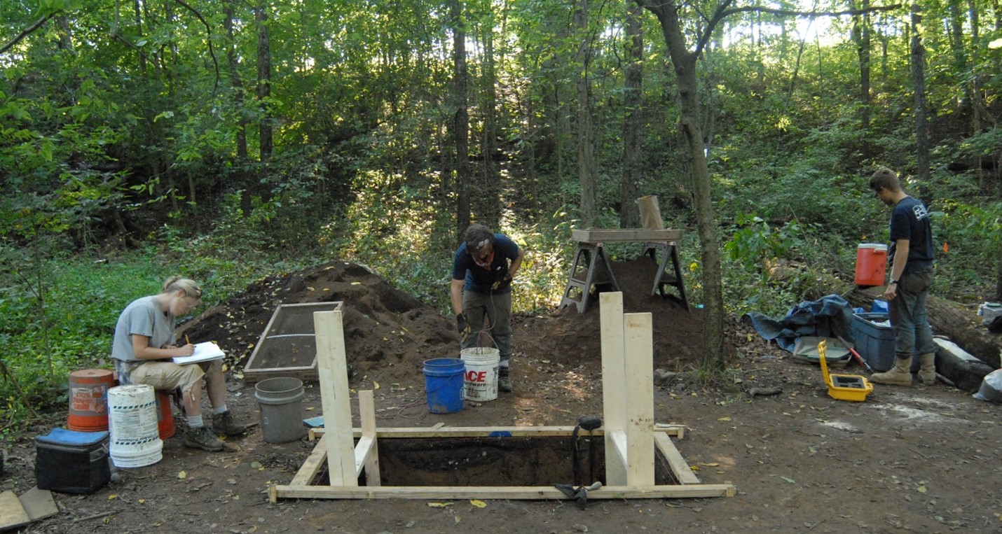 Archaeologist excavate Crumps Sink.