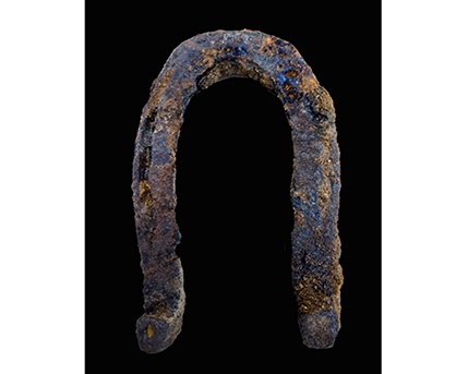  A horse shoe found at the site.