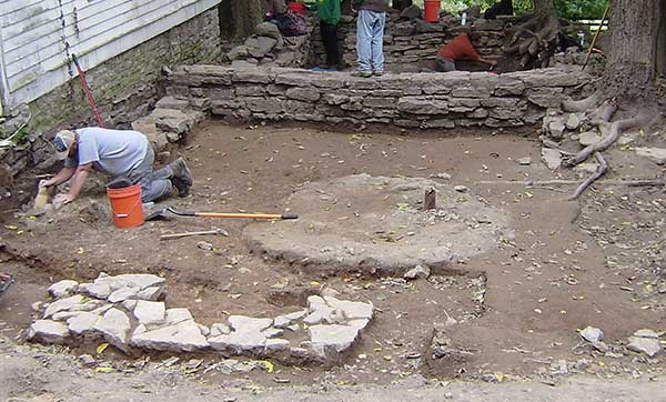 Excavation of Pepper house kitchen and slave house