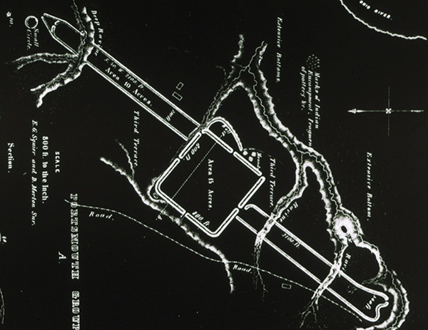 Map of Old Fort Earthworks for the 1800s